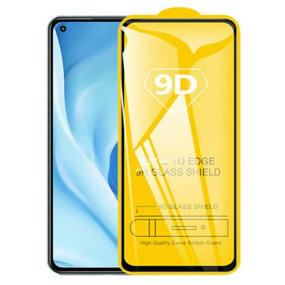 Premium Full Glue 9D Edge to Edge Tempered Glass - обхващащо и ръбовете стъклено защитно покритие за дисплея на Xiaomi Redmi Mi 11i (черен)