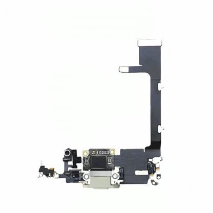OEM iPhone 11 Pro System Connector and Flex Cable - лентов кабел с Lightning конектора и долните микрофони за iPhone 11 Pro (бял)