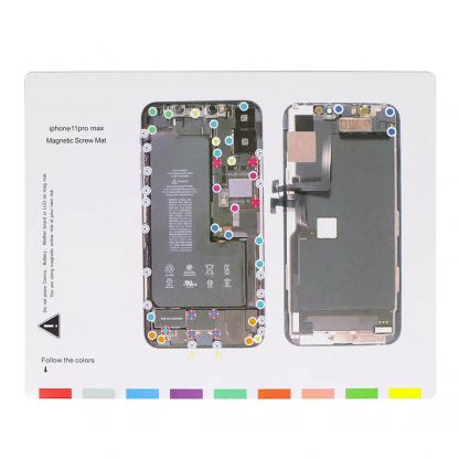 Magnetic iPhone 11 Pro Max Screw Mat - магнитна дъска за организиране на ремонта на iPhone 11 Pro Max