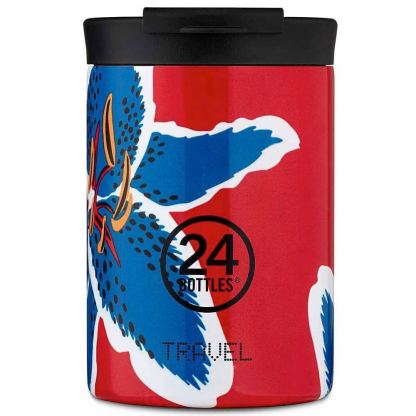 24 Bottles Travel Tumbler 350ml - вакуумно изолирана бутилка за всекидневна употреба с капацитет 350 мл (червен)