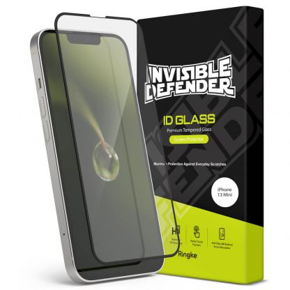 Ringke Invisible Defender Full Cover Tempered Glass 3D - калено стъклено защитно покритие за дисплея на iPhone 13 mini (черен-прозрачен)