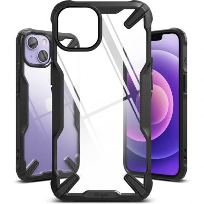 Ringke Fusion X Case - хибриден удароустойчив кейс за iPhone 13 mini (черен)