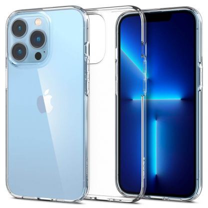 Spigen Liquid Crystal Case - тънък силиконов (TPU) калъф за iPhone 13 Pro (прозрачен) 