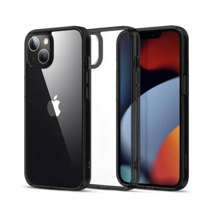 Ugreen Fusion Case - удароустойчив хибриден кейс за iPhone 13 (черен-прозрачен)