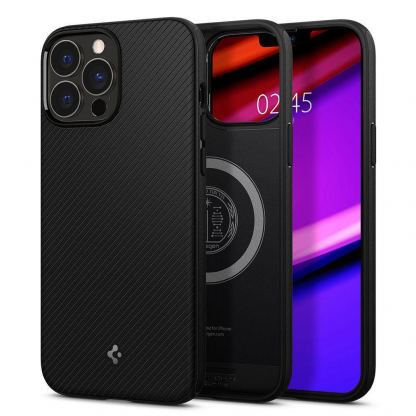 Spigen Mag Armor Case - силиконов (TPU) калъф с висока степен на защита с MagSafe за iPhone 13 Pro (черен)