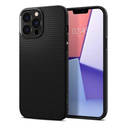 Spigen Liquid Air Case - силиконов (TPU) калъф с висока степен на защита за iPhone 13 Pro (черен)