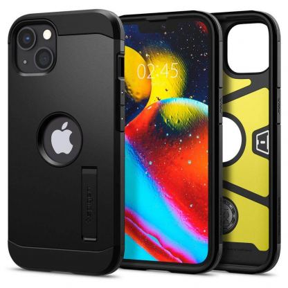 Spigen Tough Armor Case - хибриден кейс с най-висока степен на защита за iPhone 13 mini (черен)