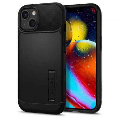 Spigen Slim Armor Case - хибриден кейс с висока степен на защита за iPhone 13 mini (черен)