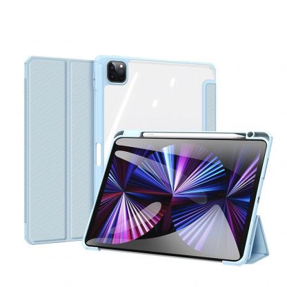 DUX DUCIS Toby Tablet Case - хибриден удароустойчив кейс с отделение за Apple Pencil 2 за iPad Air 5 (2022), iPad Air 4 (2020) (син)