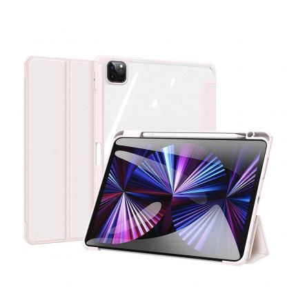 DUX DUCIS Toby Tablet Case - хибриден удароустойчив кейс с отделение за Apple Pencil 2 за iPad Air 5 (2022), iPad Air 4 (2020) (розов)