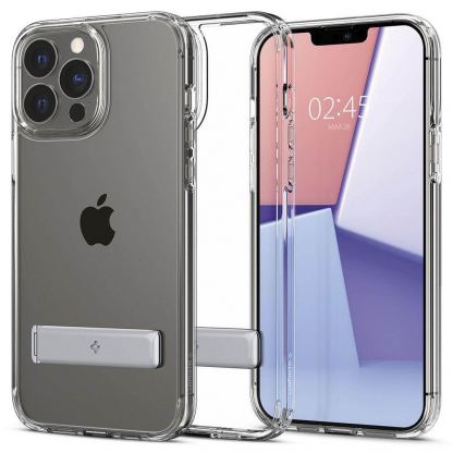 Spigen Ultra Hybrid S Case - хибриден кейс с висока степен на защита за iPhone 13 Pro Max (прозрачен)