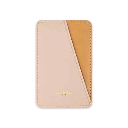 Moshi SnapTo Magnetic Slim Wallet - кожен портфейл (джоб) за прикрепяне към Moshi кейсове и калъфи със SnapTo технология за закрепяне (розов)