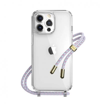 SwitchEasy Play Lanyard Angel Case - хибриден удароустойчив кейс с връзка за носене за iPhone 13 Pro (прозрачен) 