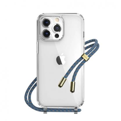 SwitchEasy Play Lanyard Ocean Case - хибриден удароустойчив кейс с връзка за носене за iPhone 13 Pro (прозрачен) 