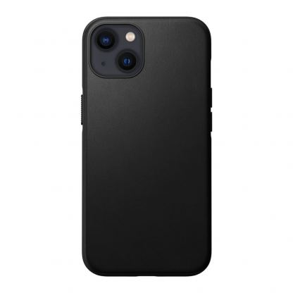 Nomad Modern Leather MagSafe Case - кожен (естествена кожа) кейс с MagSafe за iPhone 13 (черен)
