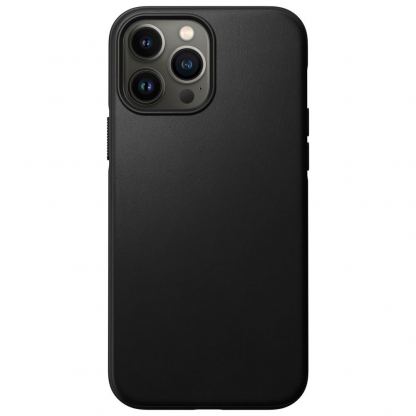 Nomad Modern Leather MagSafe Case - кожен (естествена кожа) кейс с MagSafe за iPhone 13 Pro Max (черен)