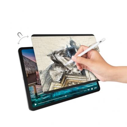 SwitchEasy SwitchPaper Magnetic Screen Protector - магнитно защитно покритие (подходящо за рисуване) за дисплея на iPad Pro 12.9 M1 (2021), iPad Pro 12.9 (2020), iPad Pro 12.9 (2018) (прозрачен) 