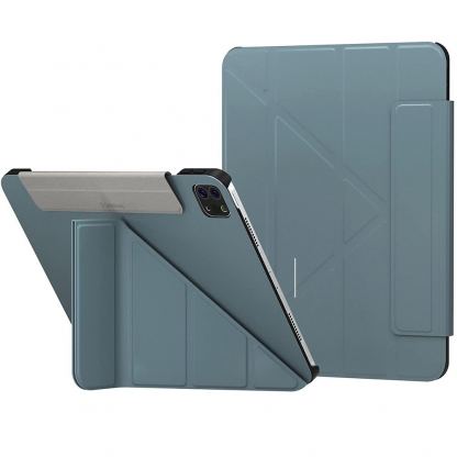 SwitchEasy Origami Case - полиуретанов кейс и поставка за за iPad Pro 11 M1 (2021), iPad Pro 11 (2020), iPad Pro 11 (2018) (светлосин)