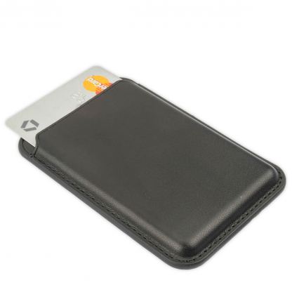 4Smarts Magnetic UltiMag Case for Credit Cards with RFID Blocker  - кожен портфейл (джоб) за прикрепяне към iPhone с MagSafe (черен)