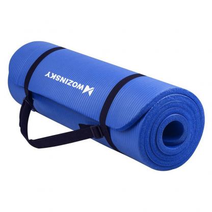 Wozinsky Gymnastic Non Slip Mat - висококачественa постелка за йогa (син)