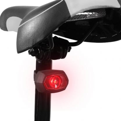Wozinsky Rear Bicycle Light microUSB Charged XC-186 - висококачествена задна лампа с вградена батерия за колело (черен)