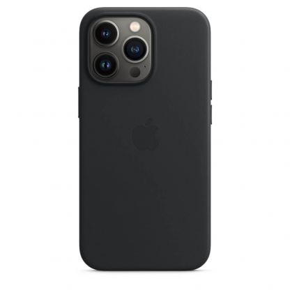 Apple iPhone Leather Case with MagSafe - оригинален кожен кейс (естествена кожа) за iPhone 13 Pro (черен)