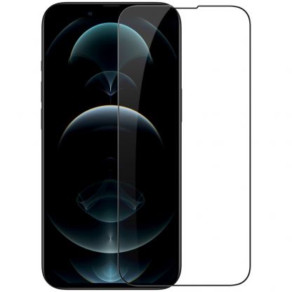 Nillkin CP PRO Ultra Thin Full Coverage Tempered Glass - калено стъклено защитно покритие за дисплея на iPhone 13, iPhone 13 Pro (черен-прозрачен)