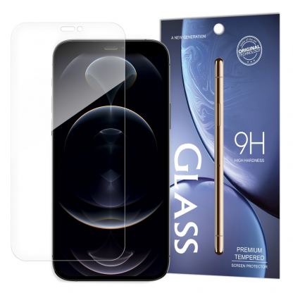 Premium Tempered Glass Protector 9H - калено стъклено защитно покритие за дисплея на iPhone 13 Pro, iPhone 13 (прозрачен)