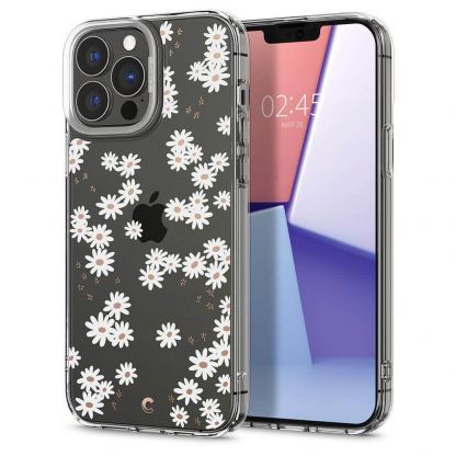 Spigen Cyrill Cecile Case White Daisy - хибриден кейс с висока степен на защита за iPhone 13 Pro Max (цветни мотиви)