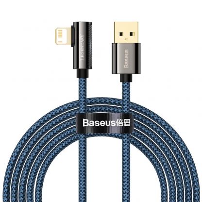 Baseus Legend Elbow Lightning to USB Cable 2.4А (CACS000103) - USB към Lightning кабел за Apple устройства с Lightning порт (100 см) (син)
