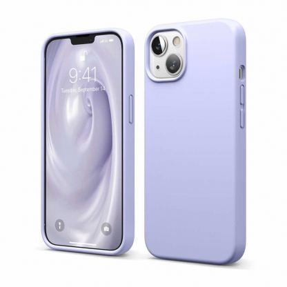 Elago Soft Silicone Case - силиконов (TPU) калъф за iPhone 13 (лилав)