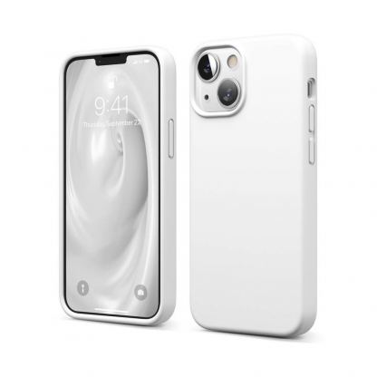 Elago Soft Silicone Case - силиконов (TPU) калъф за iPhone 13 mini (бял)
