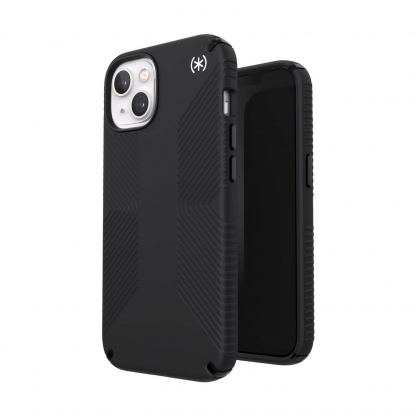 Speck Presidio 2 Grip Case - удароустойчив хибриден кейс за iPhone 13 (черен)