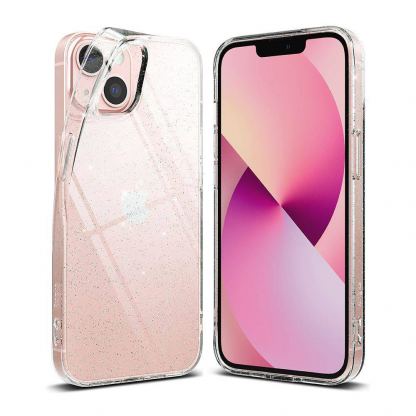 Ringke Air Glitter Case - силиконов (TPU) калъф за iPhone 13 (прозрачен)