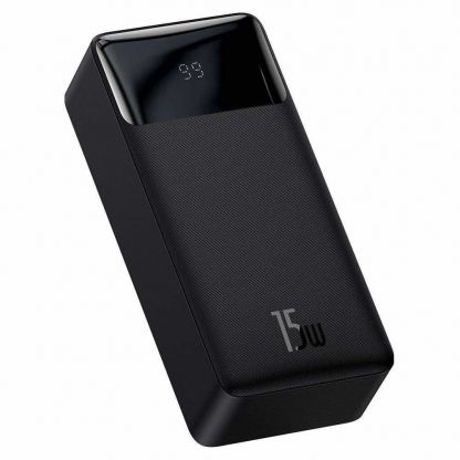 Baseus Bipow Digital Display Power Bank 15W 30000mAh (PPDML-К01) - външна батерия с два USB-A и един USB-C изходи и технология за бързо зареждане (черен)