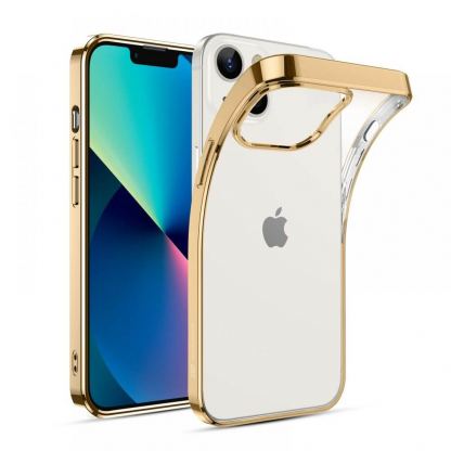 ESR Project Zero Case - силиконов (TPU) калъф за iPhone 13 (златист-прозрачен)