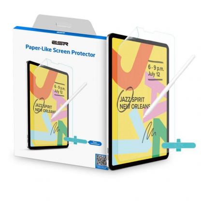 ESR Paper Feel Screen Protector - качествено защитно покритие (подходящо за рисуване) за дисплея на iPad Pro 12.9 M1 (2021), iPad Pro 12.9 (2020), iPad Pro 12.9 (2018)