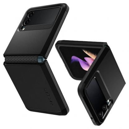 Spigen Tough Armor Case - хибриден кейс с най-висока степен на защита на Samsung Galaxy Z Flip 3 5G (черен)