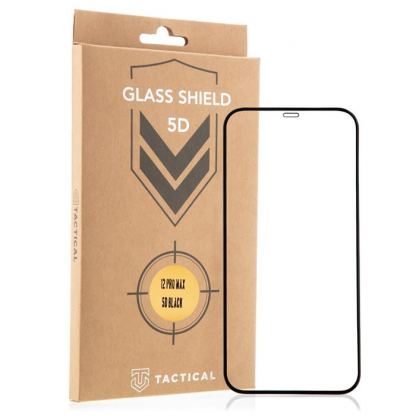 Tactical Glass Shield 5D - калено стъклено защитно покритие за дисплея на iPhone 13 Pro Max (прозрачен-черен)