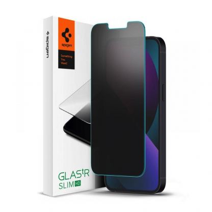 Spigen Glass.Tr Slim Privacy Tempered Glass - калено стъклено защитно покритие с определен ъгъл на виждане за дисплея за iPhone 13 mini