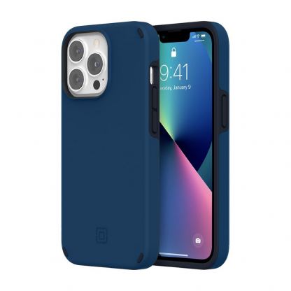 Incipio Duo MagSafe Case - удароустойчив хибриден кейс с MagSafe за iPhone 13 Pro (тъмносин)