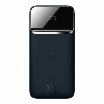 Baseus Magnetic Wireless Quick Charging Power Bank 10000 mAh - преносима външна батерия с USB-C порт, USB-A изход и безжично зареждане с MagSafe (син)