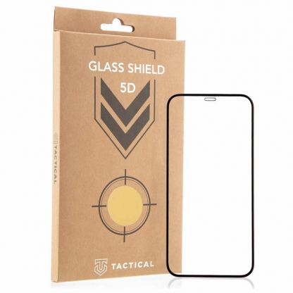 Tactical Glass Shield 5D - калено стъклено защитно покритие за дисплея на iPhone 13, iPhone 13 Pro (прозрачен-черен)