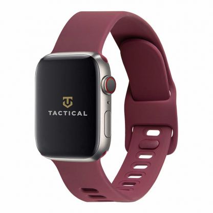 Tactical 798 Silicone Sport Band with Buckle - силиконова каишка за Apple Watch 42мм, 44мм, 45мм (червен)