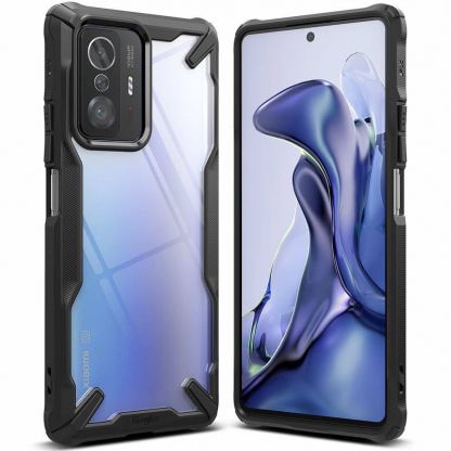 Ringke Fusion X Case - хибриден удароустойчив кейс за Xiaomi Mi 11T Pro, Xiaomi Mi 11T (черен)