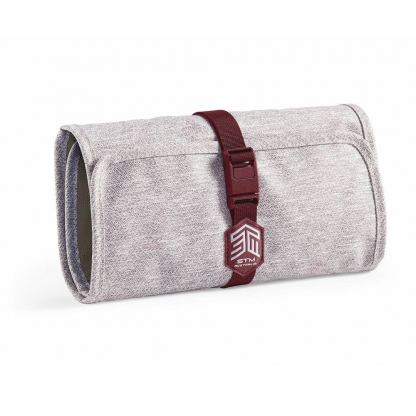 STM Dapper Wrapper Accessory Storage Bag - чантичка (органайзер) за аксесоари (сив-бордо)	