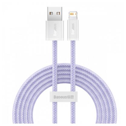 Baseus Dynamic Fast Charging Lightning to USB Cable 2.4A (CALD000505) - USB към Lightning кабел за Apple устройства с Lightning порт (200 см) (лилав)