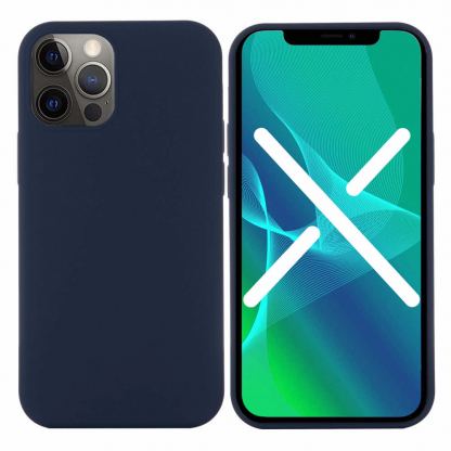 JC Silicone Case - силиконов (TPU) калъф за iPhone 13 Pro (тъмносин)