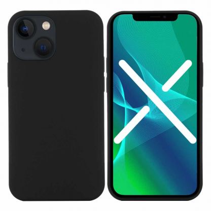 JC Silicone Case - силиконов (TPU) калъф за iPhone 13 (черен)