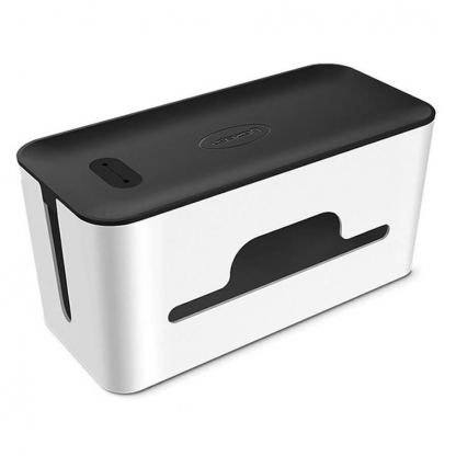 Ugreen Cable Organizer Box Size S - кабелна кутия и органайзер за кабели, захранвания и други (бял)
